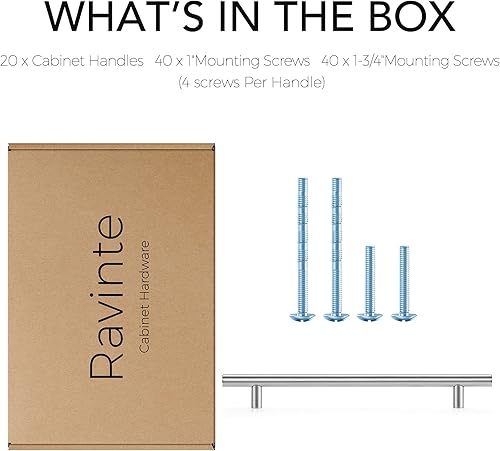 Vista 30 de Ravinte Tiradores de gabinete de 10 pulgadas, color negro mate, tiradores de acero inoxidable para gabinetes de cocina, tiradores de gabinete de 10