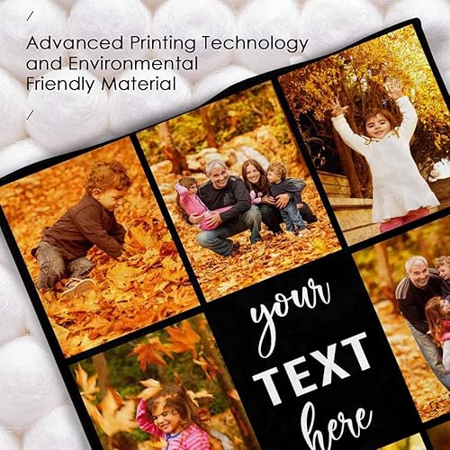 Miniatura 9 de VPrtious Manta personalizada de mejores amigas para mujer, manta personalizada con fotos, texto, 10 collages de imágenes, para familia, adultos,