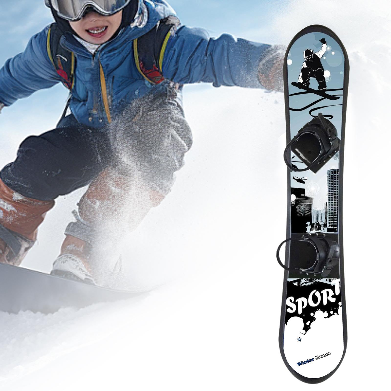 Verstellbare Bindungen Kinder Snowboard 50 Zoll für Skispaß
