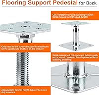 Vista 3 de 2 Pack Adjustable Support Jack for The Floor,Deck Foundation,Post Floor Joist Jacks,RV Step Stabilizer,Mini Screw Jack- Post 3.5" to 6