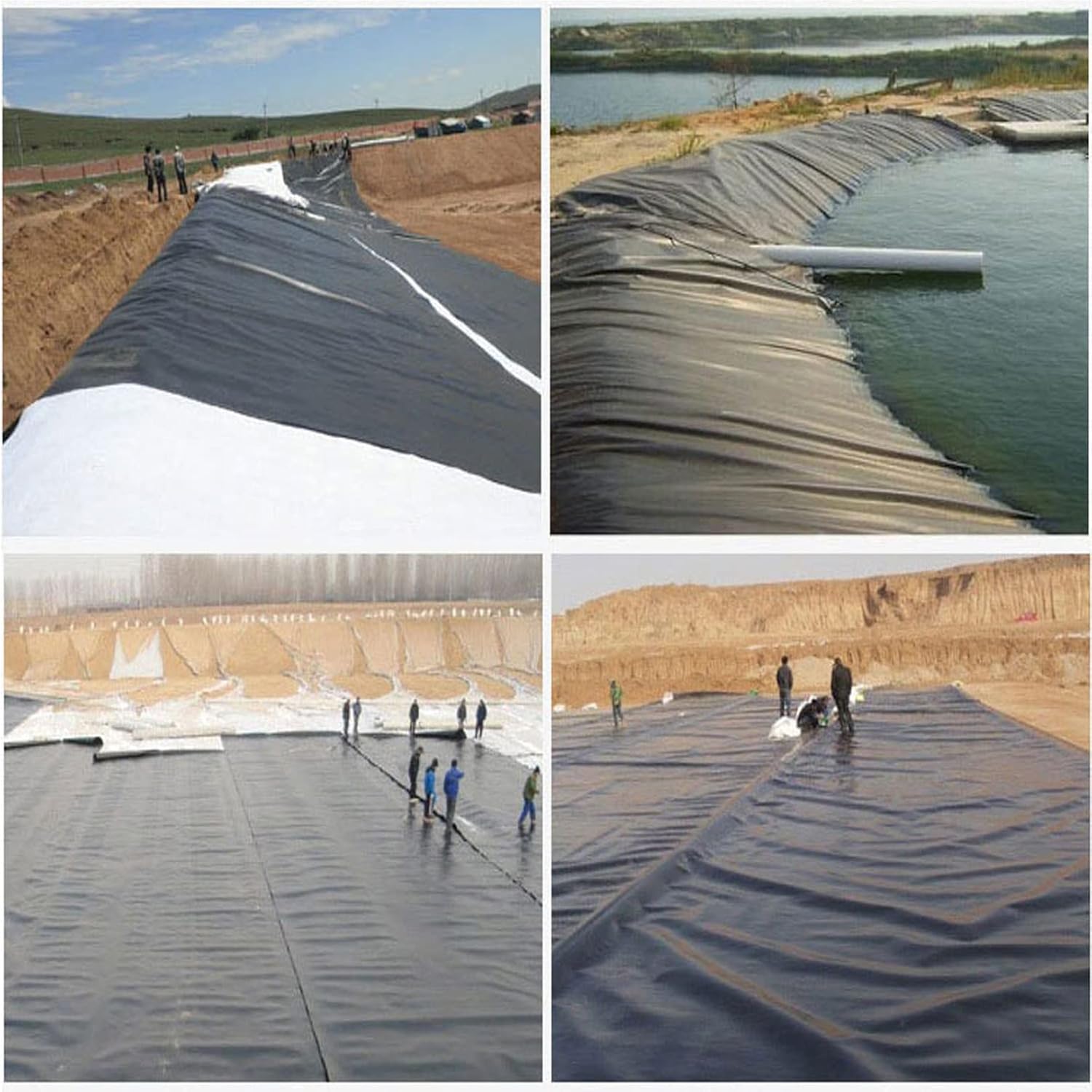 Pond Liner 10Mil 3.2x32 ft Flexible Pond Skins HDPE Black Liner Plastic Pond Tub for Outdoor Ponds Water Garden and Fish Pond (Color : 3.2ft, Size : 32.8ft)