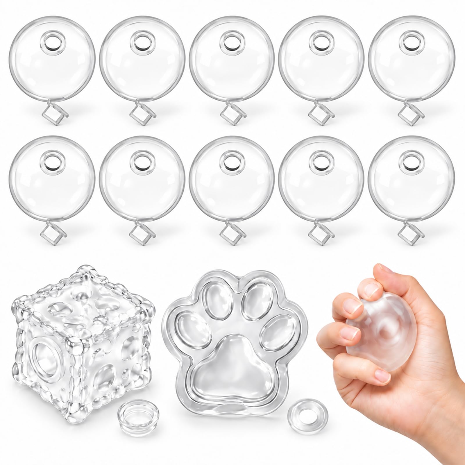 12PCS Squishy Skins, Empty Squishy Skin Shapes for DIY Craft Projects, 6 cm Rounds with Cheese and Paw Designs for Home Craft Tables and Creative Workshops