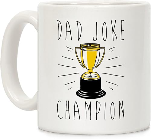 LookHUMAN Taza de café de broma para papá, taza de café para el día del padre, tazas de café con impresión de doble cara para el día del marido y el