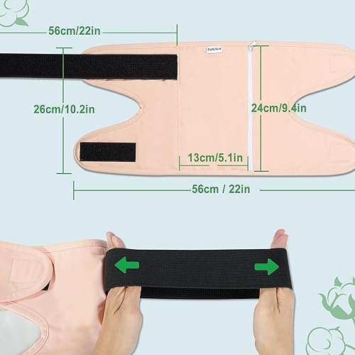 Miniatura 7 de DEROWN Paquetes de aceite de ricino para articulación de rodilla, menos desorden hechos de franela de algodón orgánico y PUL impermeable, kit de