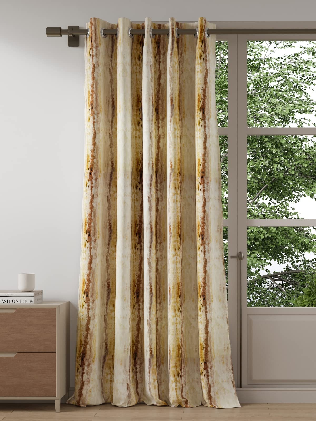 DDECOR Live beautiful, 1 Piece of 7FT Door Curtain, Golden