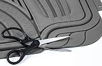 OxGord 4pc Set Tactical Heavy Duty Rubber Floor Mats - Gray