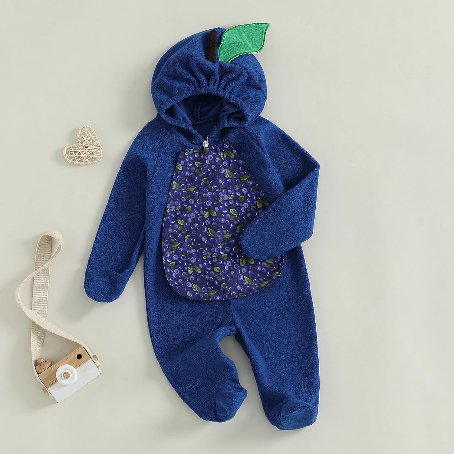 VISGOGO Newborn Baby Halloween Costumes for Girls Boys Long Sleeve Hooded Zipper Jumpsuit Romper Clothes - Image 3