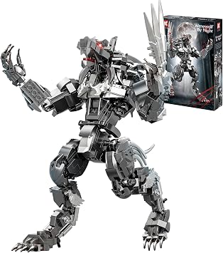 Mechanical Werewolf Building Set 813PCS Wolf Monster Model Kit with Display Base, Compatible with Lego, Horror Mech Animal Building Toy, Collectible Home Decor Gift for Adults Teens 14+