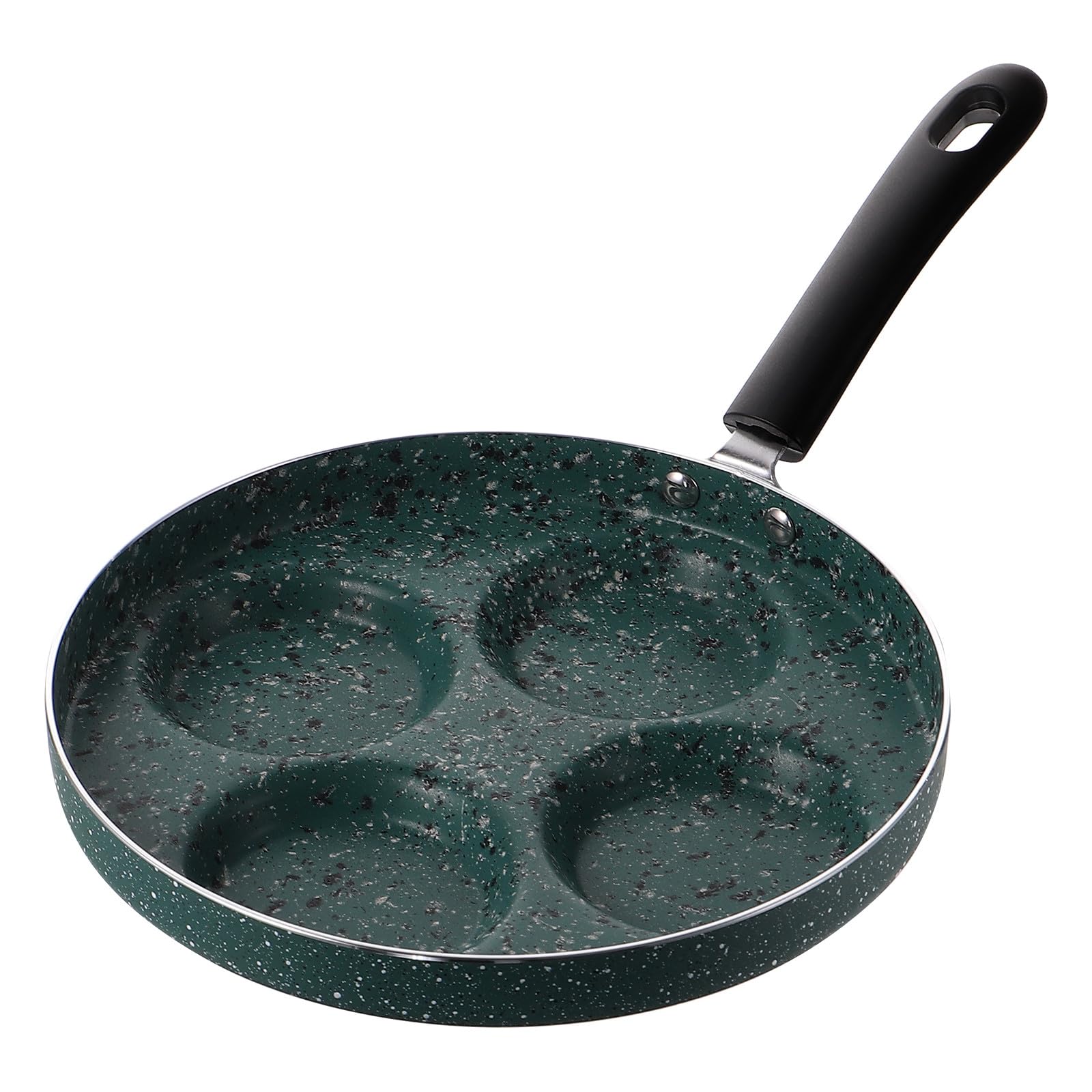 Poêle multifonction 24 cm verte en alliage d'aluminium à manche long