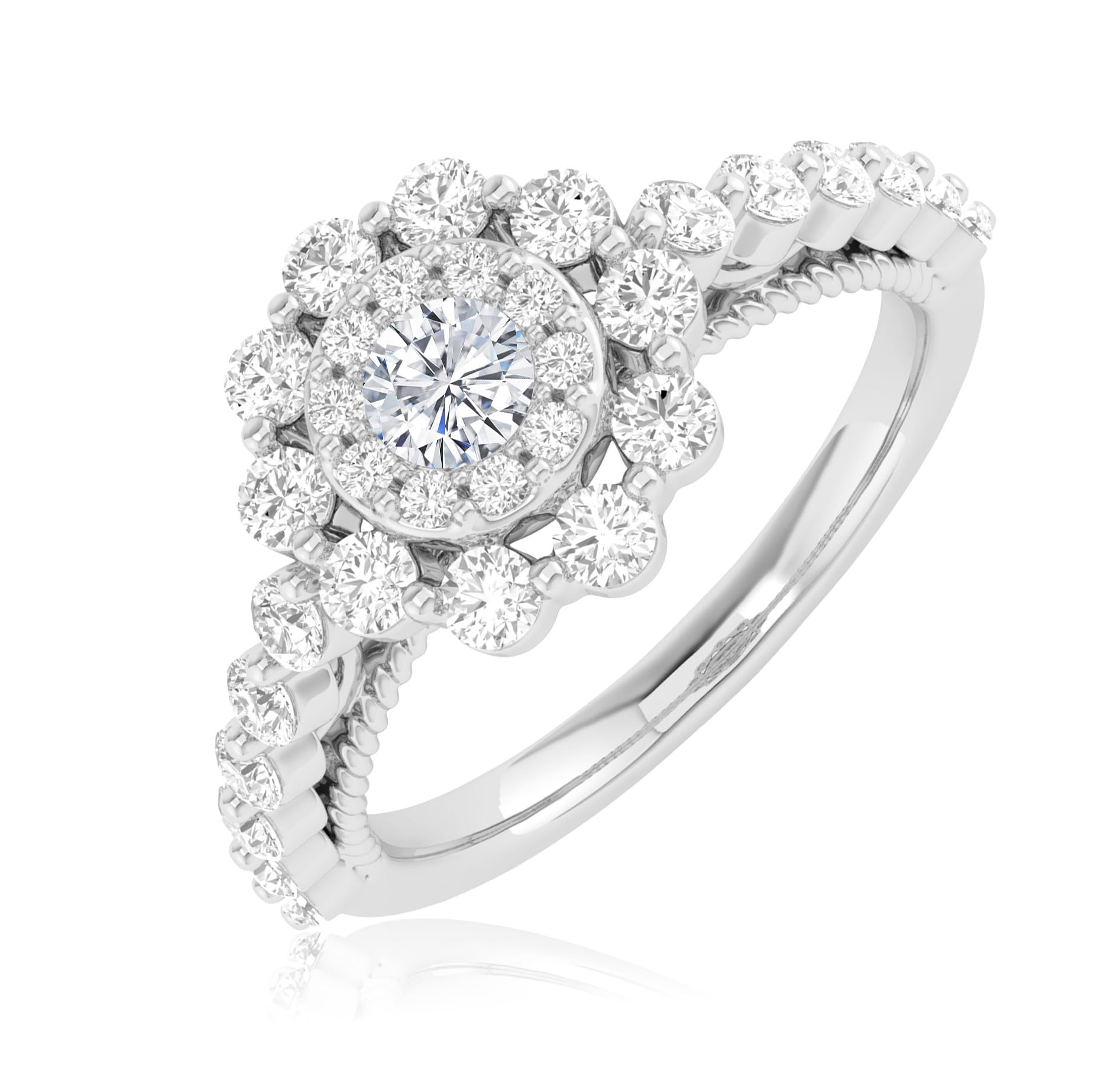 0.75-Carat Natural Diamond Engagement Ring