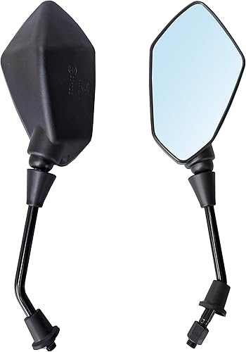 Miniatura 9 de MAMIKO Espejos Retrovisores Universales de Motocicleta para Perno Roscado M8 M10 Soporte de Espejo Double Take Compatible con Motocicleta Scooter