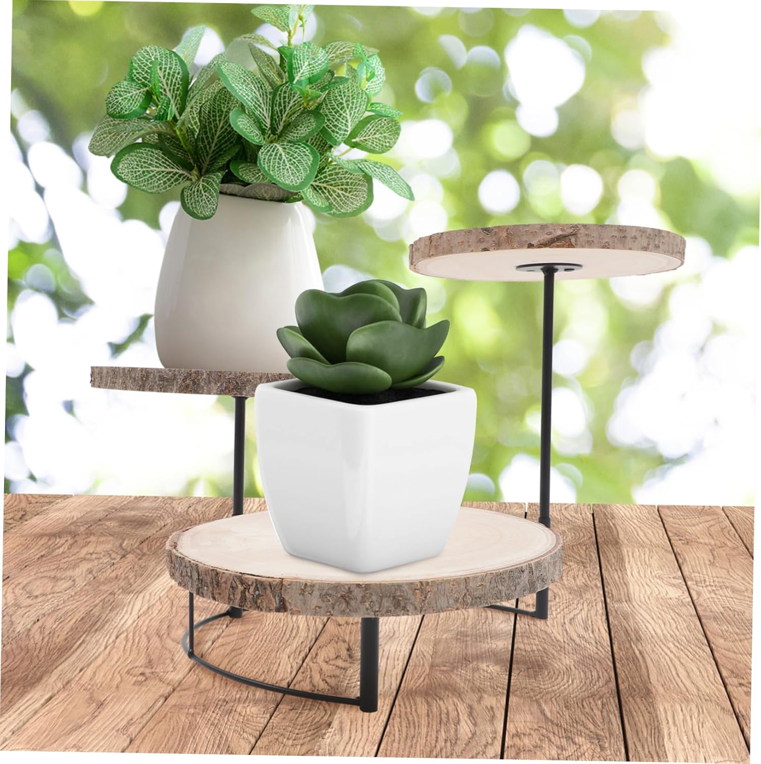 Outdoor Plant Stand Holder Tiered Flower Pot Rack for Indoor Patio Use Multi Tiered Plant Shelf for Succulents Aquatic Tanks Easy to Move Clean