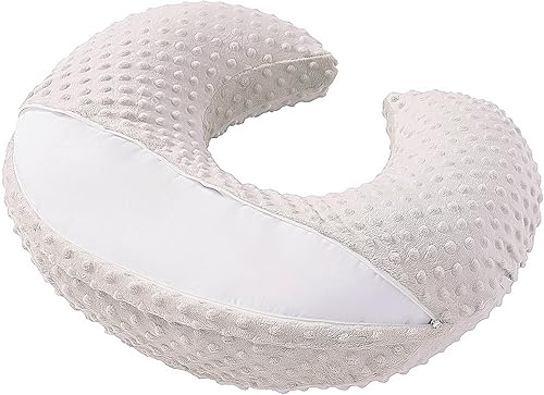 Miniatura 4 de Funda de almohada de lactancia con puntos, funda de felpa transpirable para almohada de lactancia, se adapta a la almohada de lactancia,