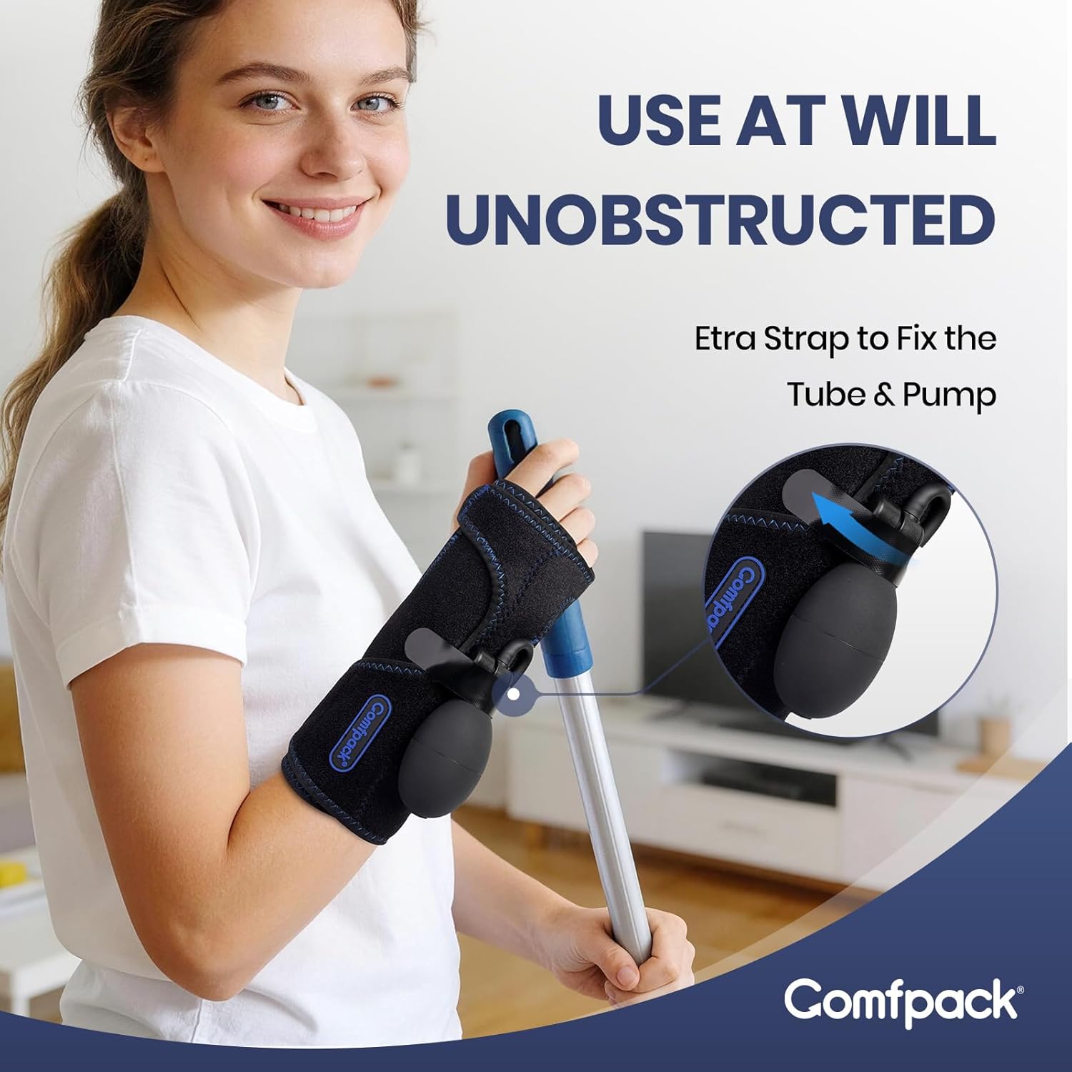 Comfpack Wrist Ice Pack Wrap Wrist Brace, Gel Cold Compression Sleeve for Carpal Tunnel, Tendonitis, Mommy Wrist, Swelling, Surgery, Inflammation, Therapy Recovery Items for Men Women