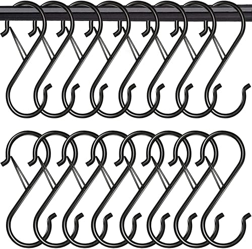 Miniatura 8 de Paquete de 8 ganchos en S para colgar, ganchos en S resistentes de 3.5 pulgadas con hebilla de seguridad, ganchos en forma de S, ganchos en forma de