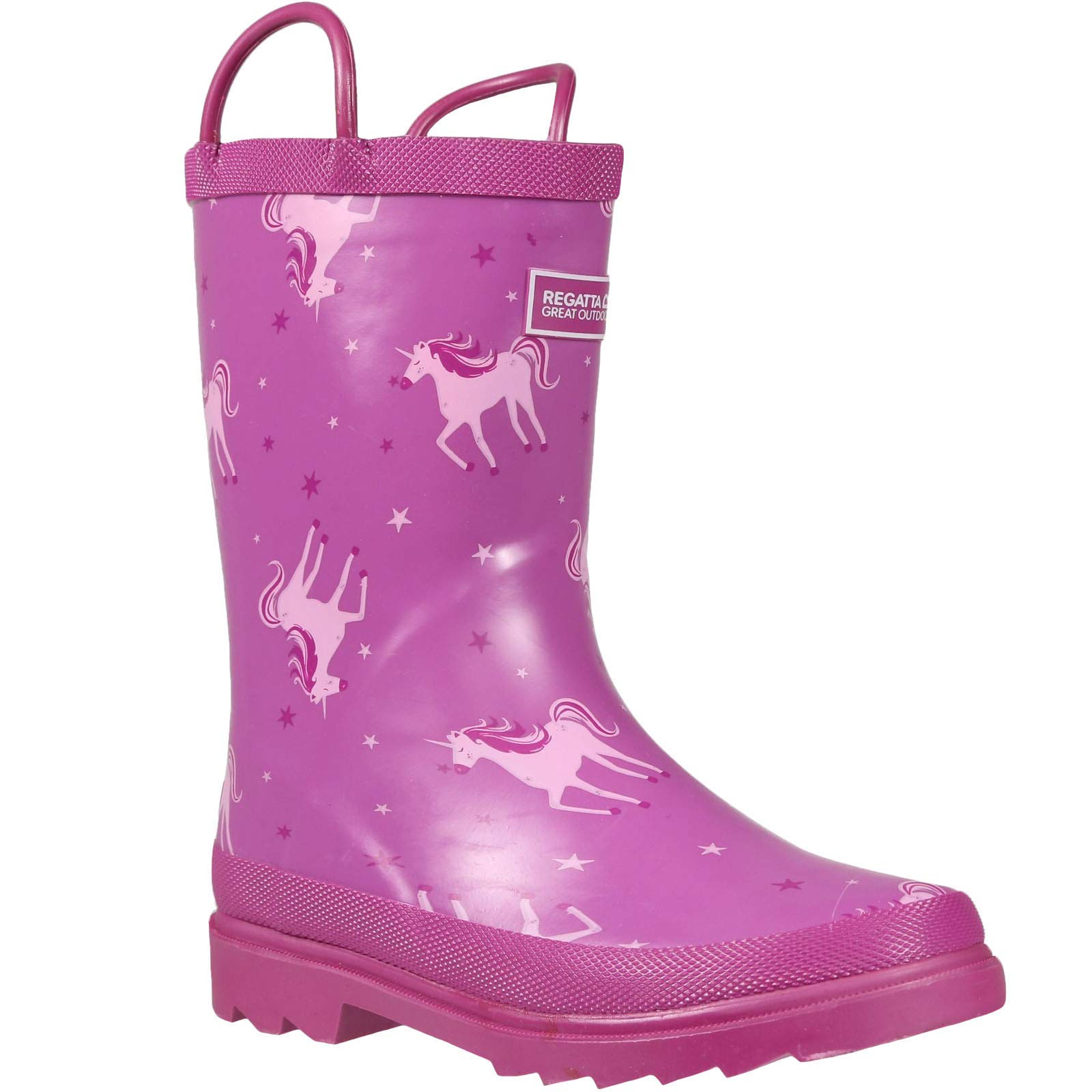 Regatta  Kids Pink ' Minnow Jnr W Wellingtons in Size 1, Sports Direct