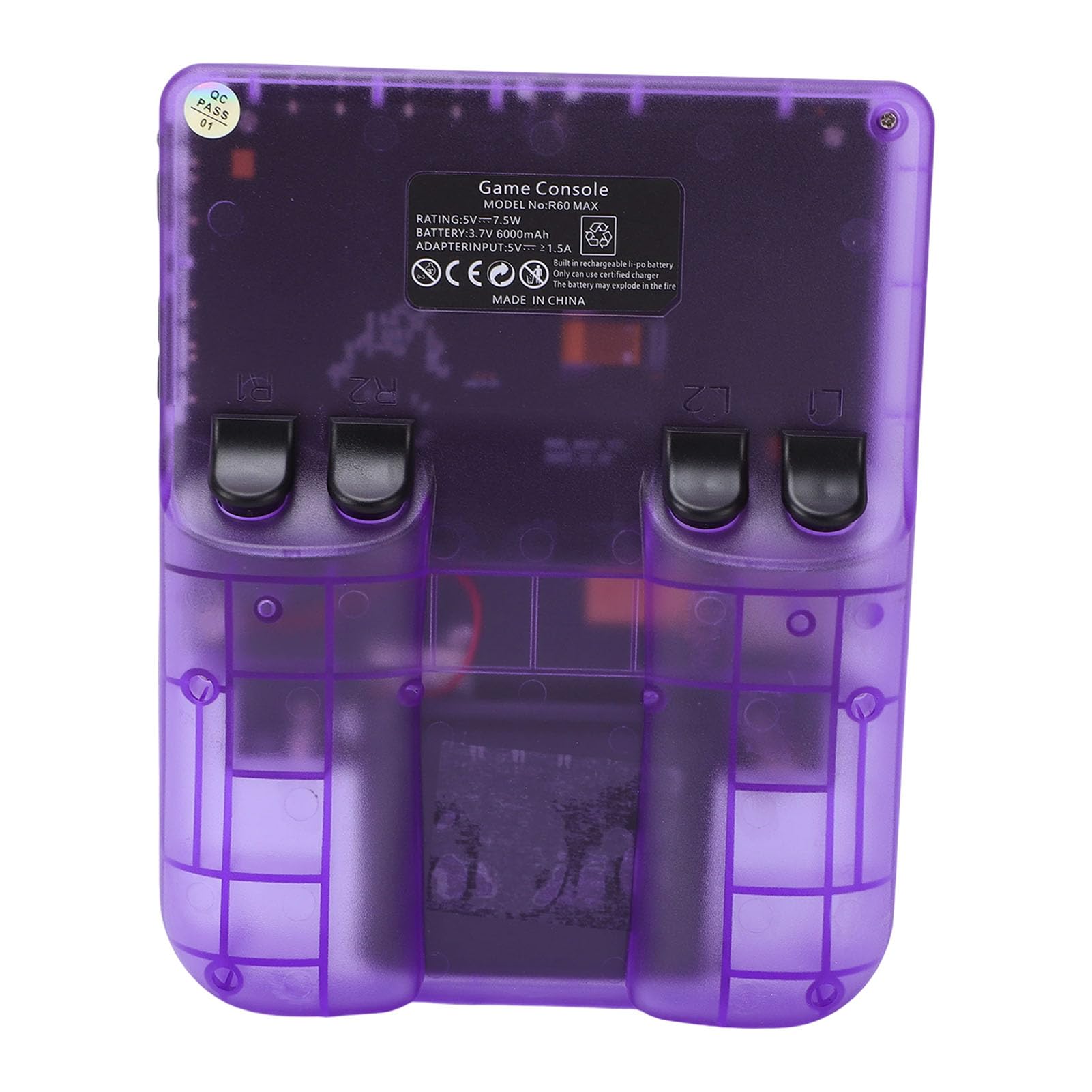 Jiawu Handheld-Spielekonsole, 6-Zoll-HD-Bildschirm, 6000-mAh-, Dual-RGB-Joysticks, Retro-Gaming-Konsole, Open-Source-Handkonsole mit 128 GB Speicherkarte für Retro-Gaming-Enthusiasten