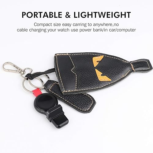 Miniatura 6 de i.VALUX Cargador de reloj para Apple Watch Series 7, paquete de 2 cargadores inalámbricos magnéticos portátiles para iWatch de carga rápida USB