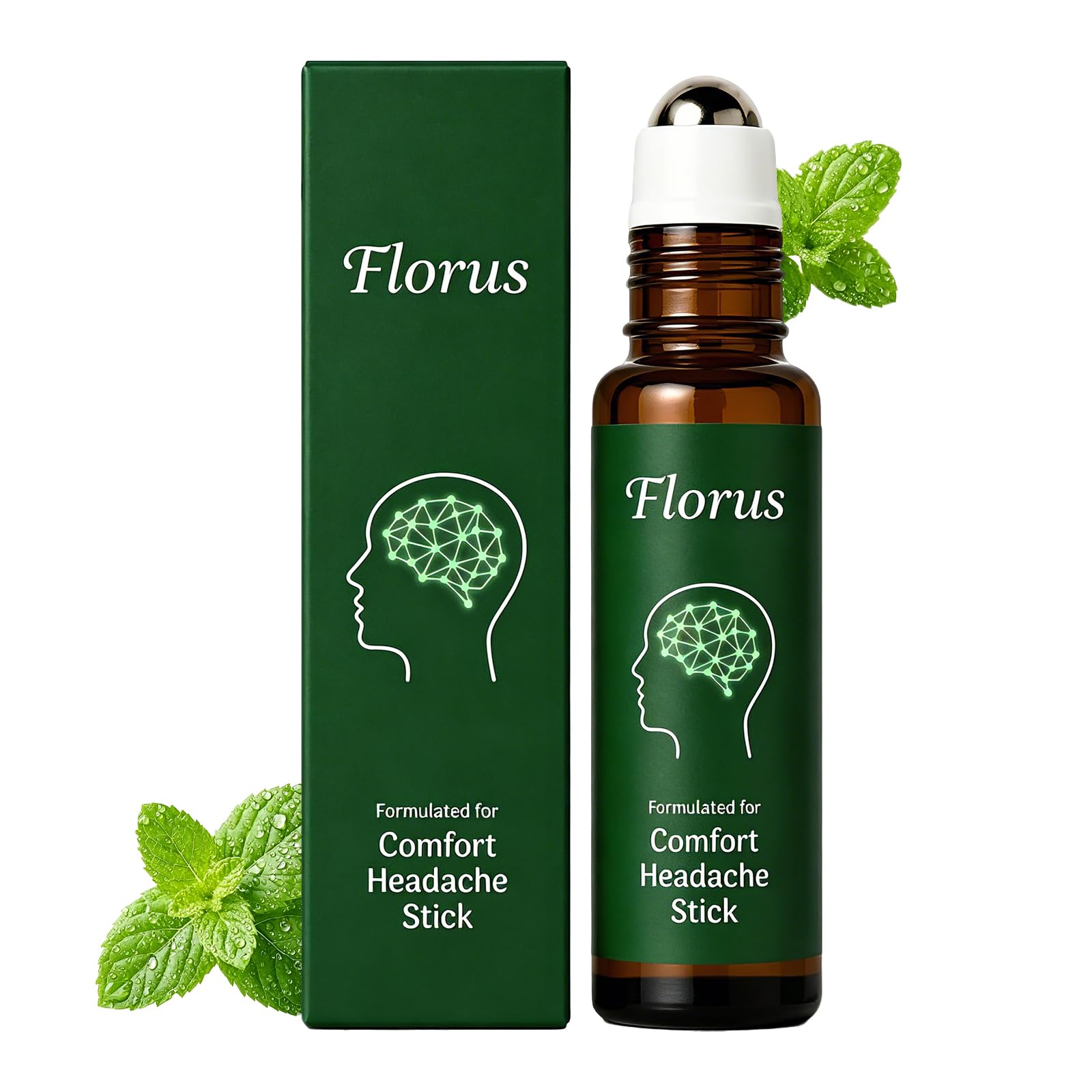 Photo 1 of Ikokei Florus Relief Roll-On, Peppermint Lavender Chamomile Essential Oil Blend