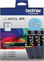 Vista 10 de Brother LC401Y - Cartucho de tinta amarilla de rendimiento estándar genuino