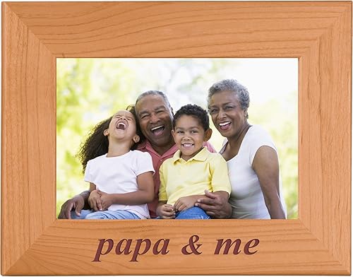 Papa & Me - Marco de fotos de madera de 4 x 6 pulgadas, gran regalo para el día del padre, cumpleaños o regalo de Navidad para papá, abuelo, papá,
