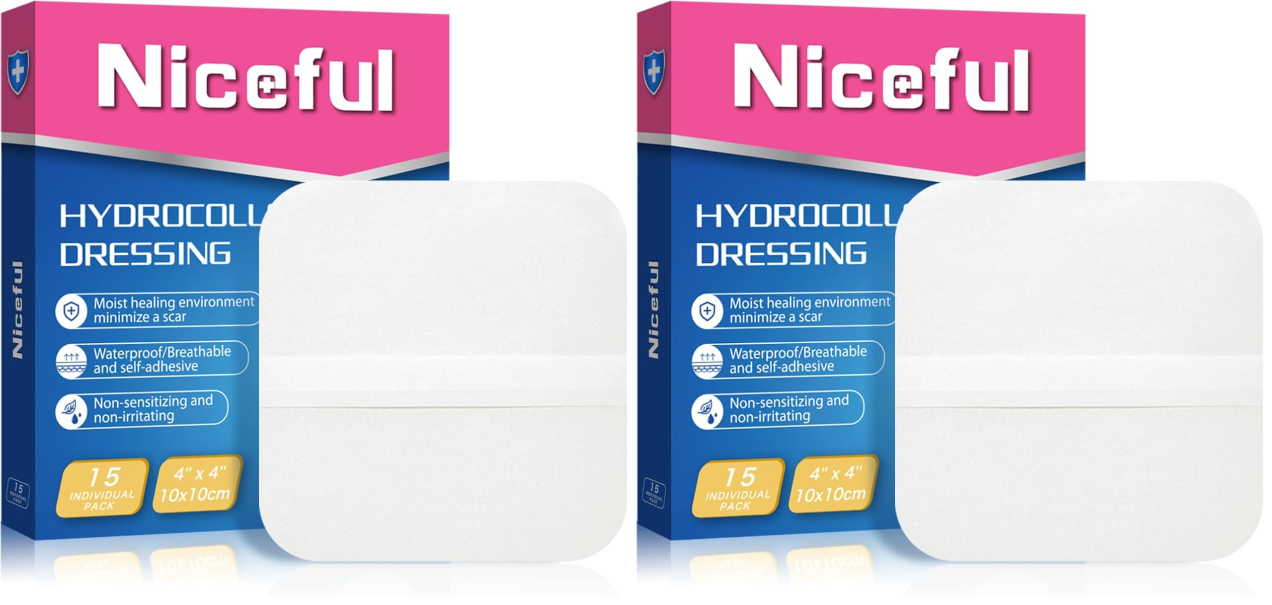 Niceful Hydrocolloid Bandages 2" x 4", 10 Count — Amazon image 10