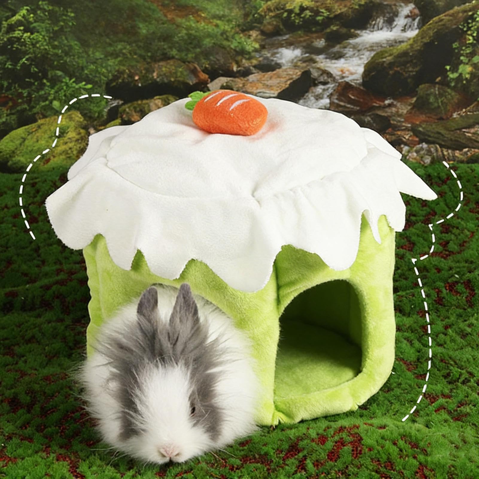 Cama Para Conejos Para Hurones Colgable Con Forma De Pastel | Cama Para Mascotas Sin Fondo para Hámster Conejo Hurón Ardilla Voladora y Roedores Pequeños