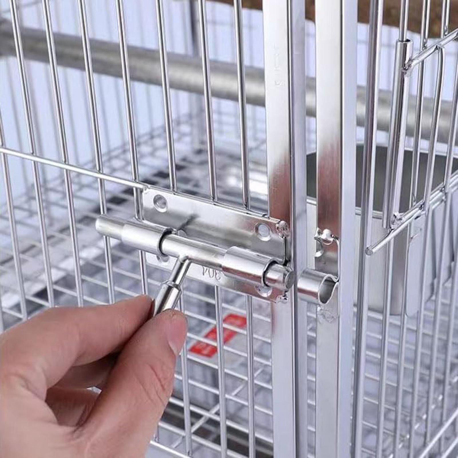 Gabbia da viaggio per piccoli uccelli, in acciaio inox, traspirante, per pappagalli e parrocchetti