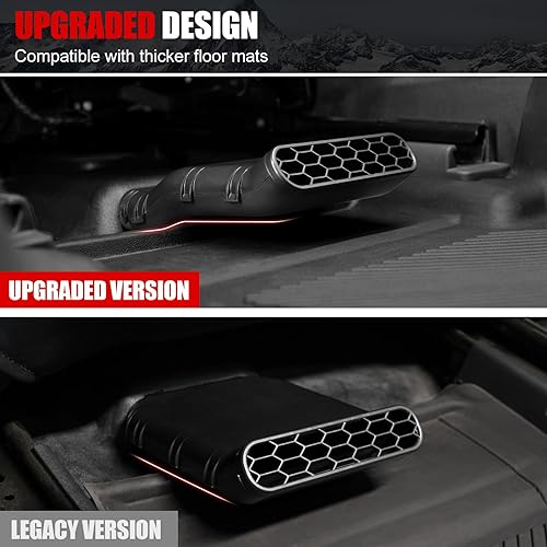 Vista 3 de Mabett Deflectores de ventilación debajo del asiento para Ford Bronco de 4 puertas 2021-2024, ventilación de aire acondicionado trasera direccional