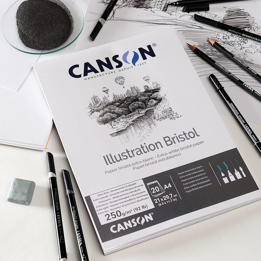 CANSON Illustration Bristol A3 250gsm 20 Sheets Bristol Pad