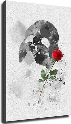 VhoMes Fantasma de la ópera - Póster decorativo minimalista para el hogar, dormitorio, impresión HD, decoración de cocina y oficina (sin marco, 08 x