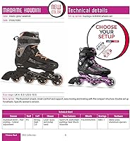 Vista 3 de FILA Madame Houdini - Patines en línea para mujer – Patines de entrenamiento y fitness de alto rendimiento – Ajuste ajustable, amortiguador, marco