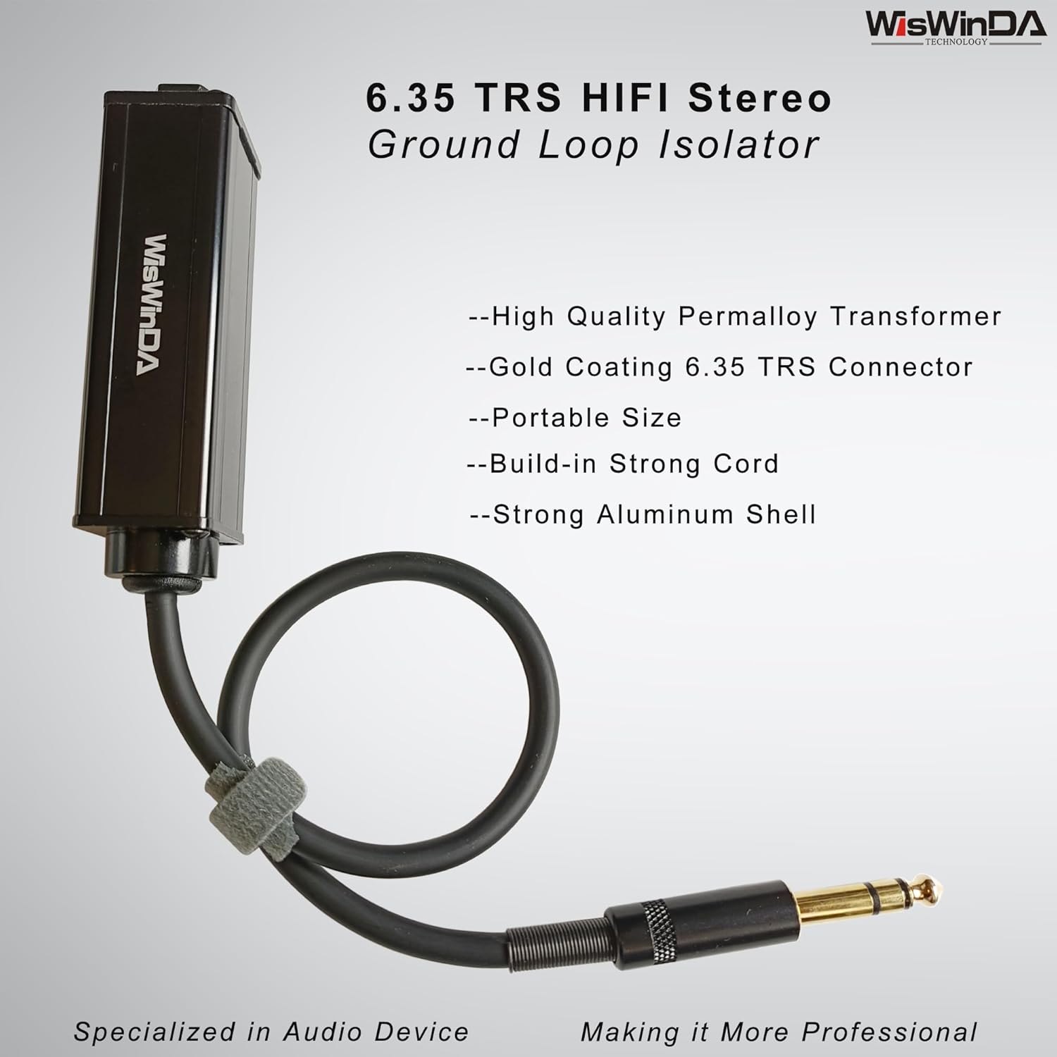 Pro 6.35 1/4" TRS/TS-1S Muti-Purpose Hum Eliminator Microphone and Audio Player Ground Loop Noise Isolator HiFi Stereo Verison Noise Filter for Different Audio Using Situation (Pro TRS/TS-1S)