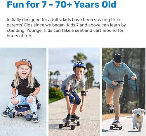 Vista 46 de Elos Mini Longboard Cruiser Skateboards - Tabla de madera ligera, portátil y duradera para principiantes y jinetes experimentados