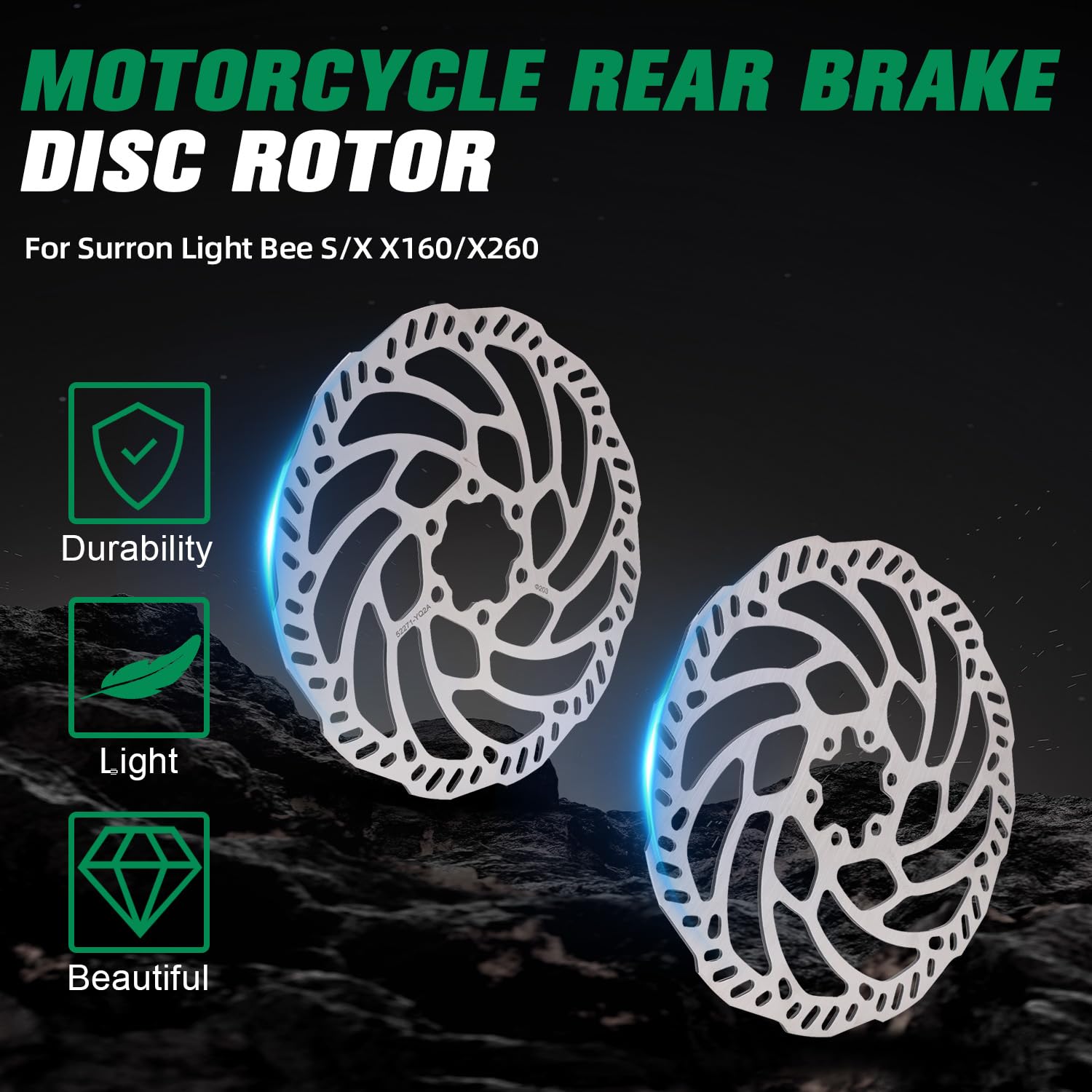 Disque de Frein Avant Arrière de Moto,pour Surron Sur Ron Sur-Ron Light Bee | Disques Frein Moto Disque Frein Avec vis Rotor