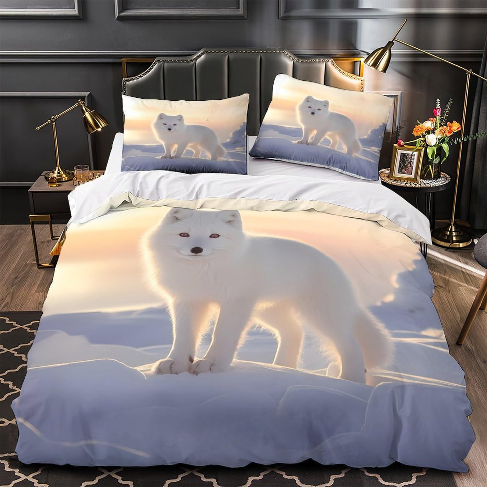 Parure de lit Égypte antique 3D en microfibre durable au confort effet super doux