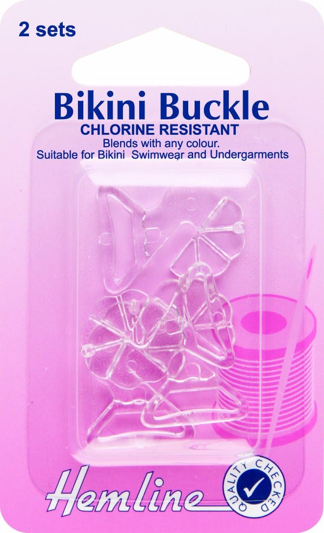 Bikini Clasp 12mm Clear by Hemline