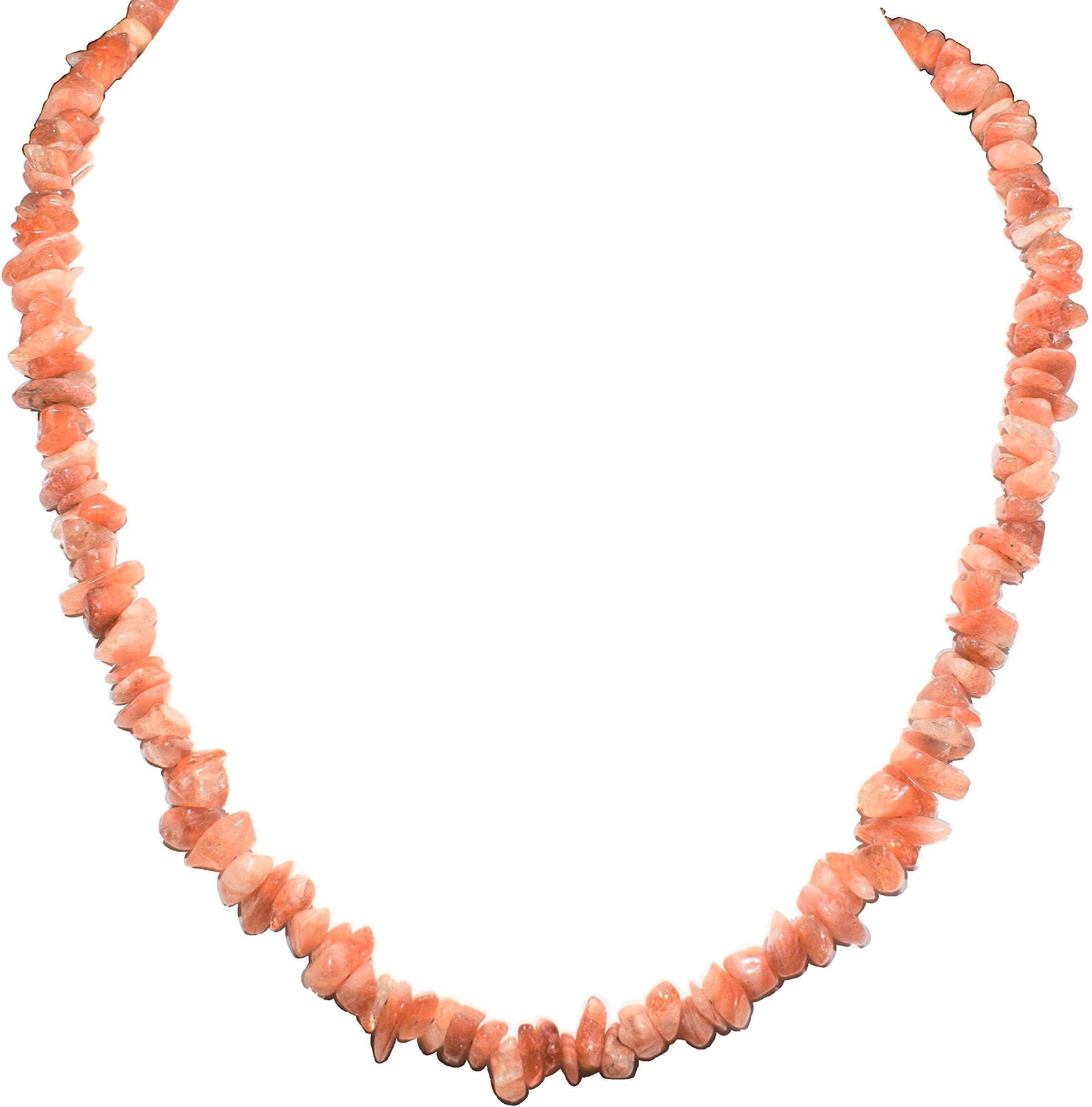 Zenergy Gems Selenite Charged Natural Gemstone Chip Necklaces + Selenite Puffy Heart Charger [Included]