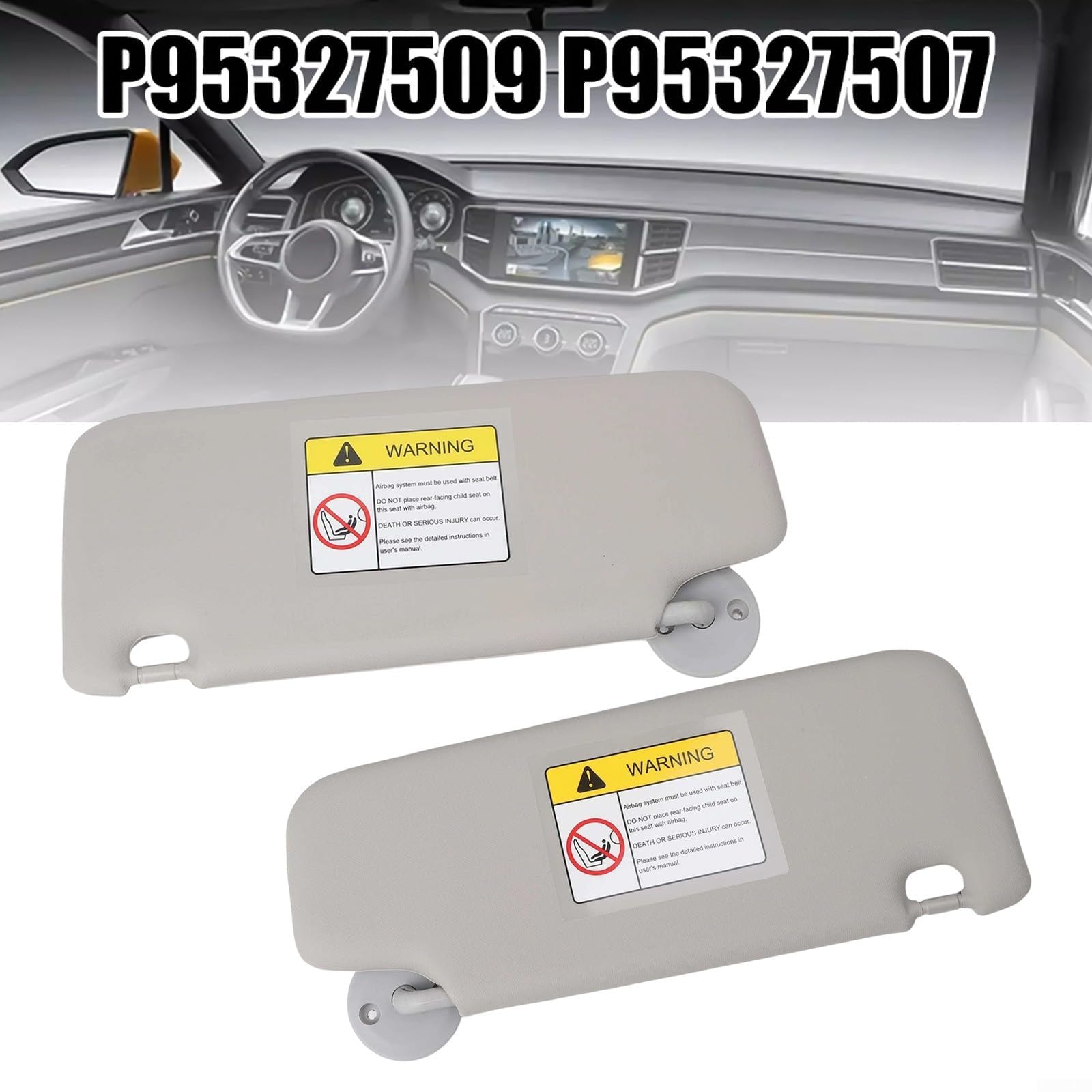 Coppia di alette parasole conducente e passeggero per Chevrolet Sonic 2012-2020 Spark 2013-2016 OEM P95327509 P95327507