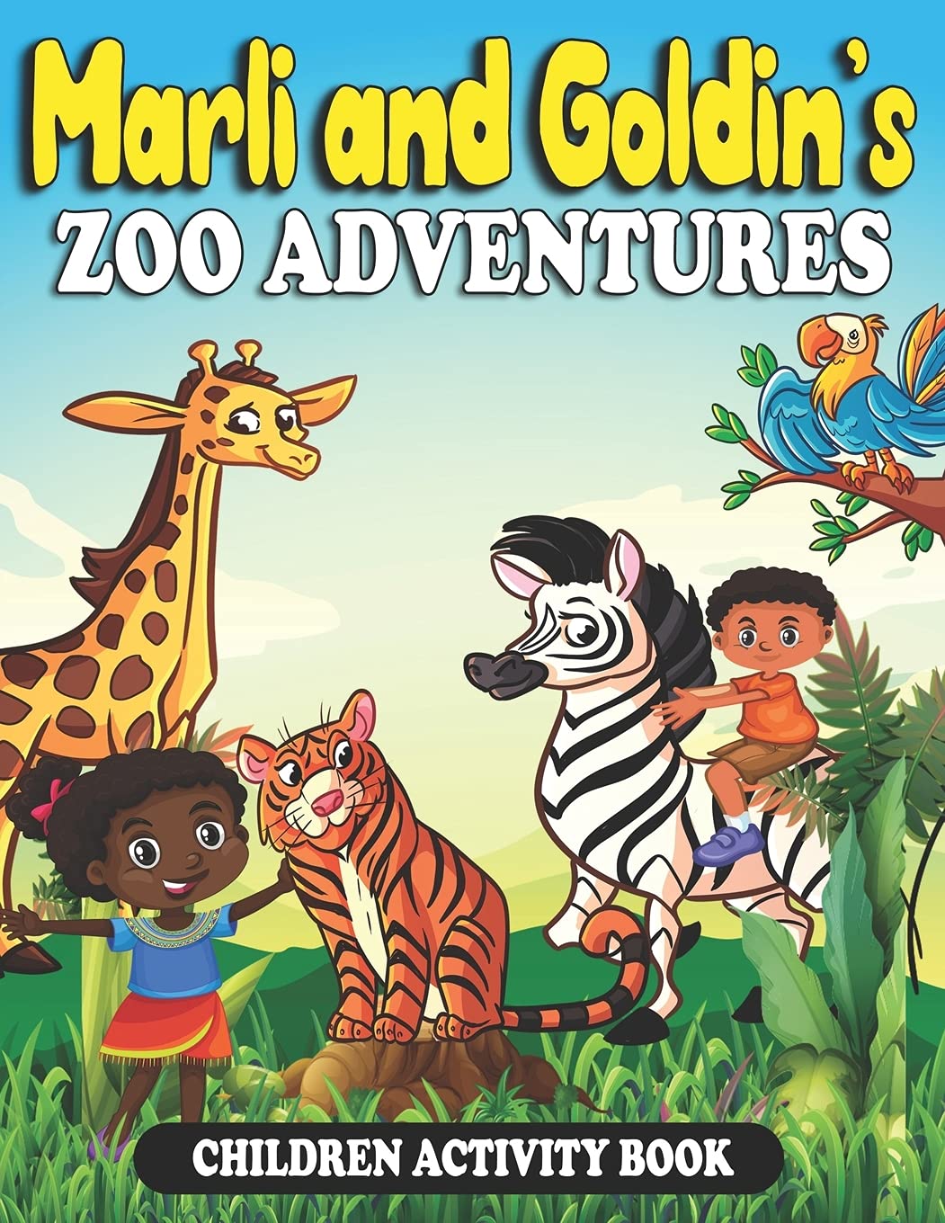 Marli and Goldin's Zoo Adventures Children Activity Book: Over 50 Pages of Word Searches, Mazes, Sudoku Puzzles, & Coloring Pages (Ages 4-8)