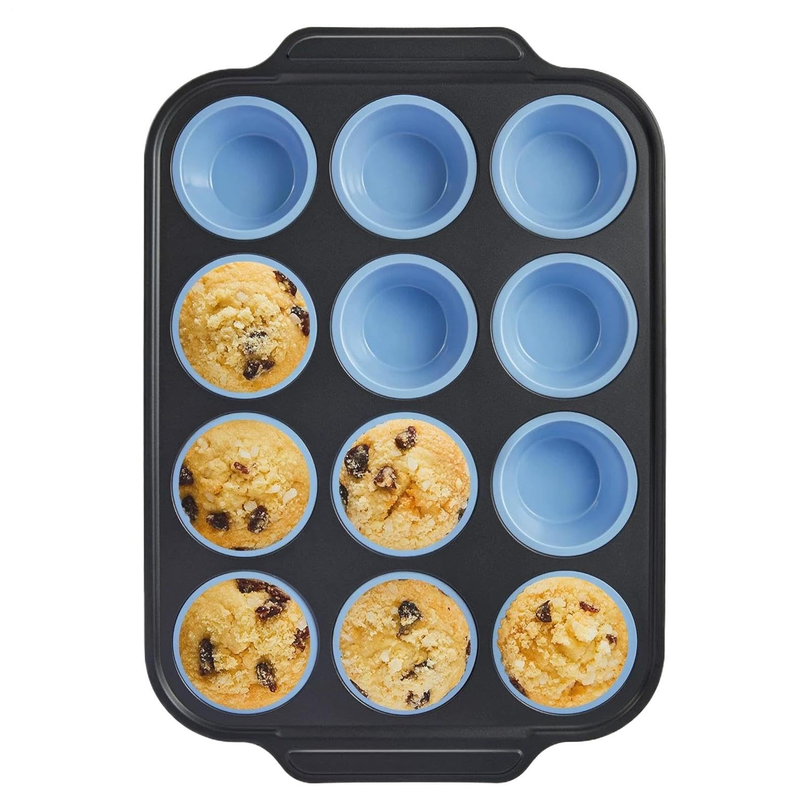 Molde Para Cupcakes Bandeja De Silicona Antiadherente Portátil Y Fácil Con | Bandeja Para Hornear Cupcakes para cocina hogar mesa comedor mujeres hombres familia