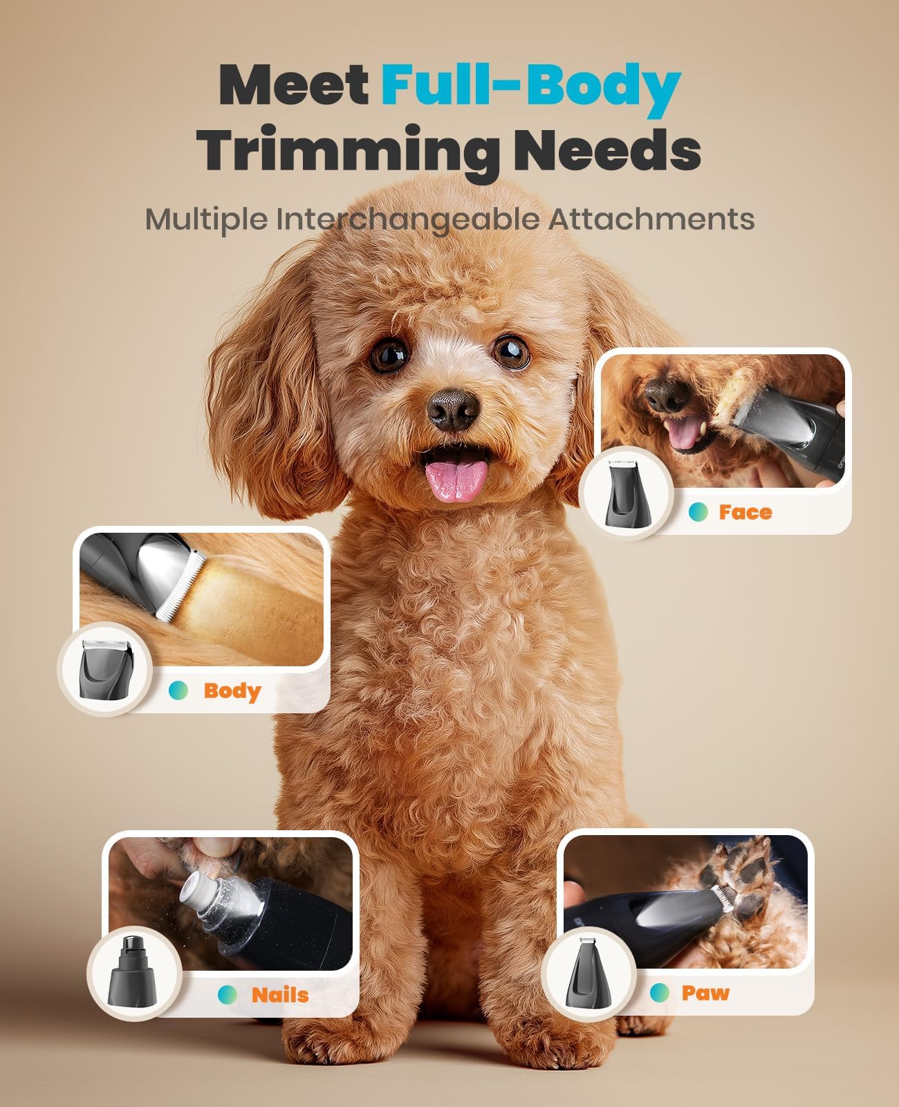 Oneisall 4-in-1 Dog Grooming Kit - LED Light -2 Oneisall 4-in-1 Dog Grooming Kit - LED Light -2