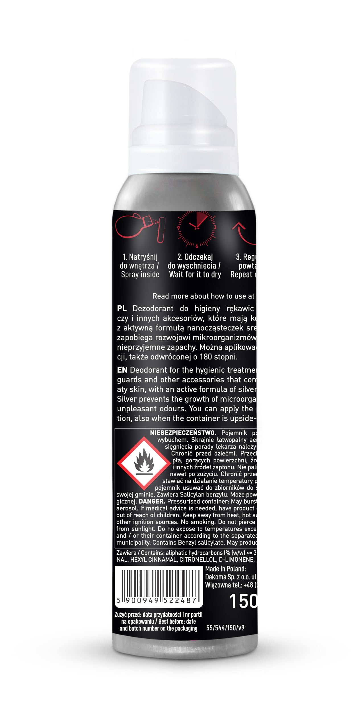 Cocciné - Deodorant für Boxhandschuhe, Fitness Handschuhe und Gym Handschuhe, Deo Spray für Boxhandschuhe Männer und Damen, Antibakterielle Geruchsentferner, Deo Box Handschuhe Gegen Geruch - 3st.