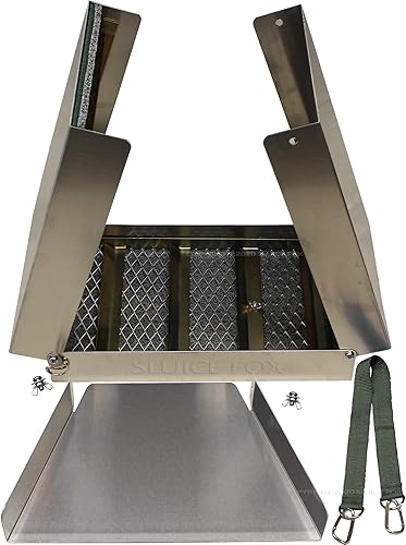 Miniatura 2 de Caja de esclusa para minería de oro Esclusa de prospección de oro de 50 pulgadas caja plegable de aluminio con musgo de mineros caja de oro grande