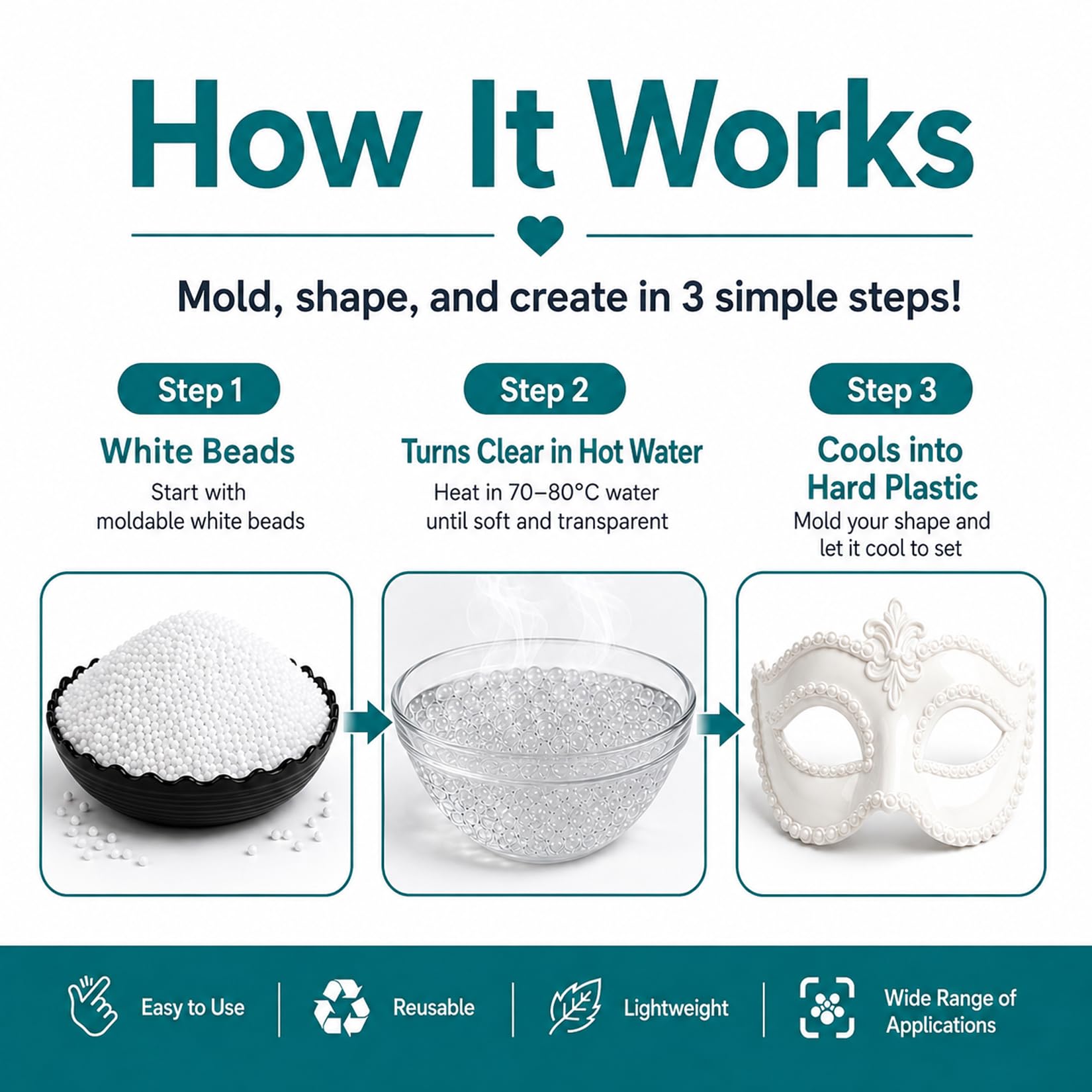 Sukh Moldable Plastic Beads - Thermoplastic -3