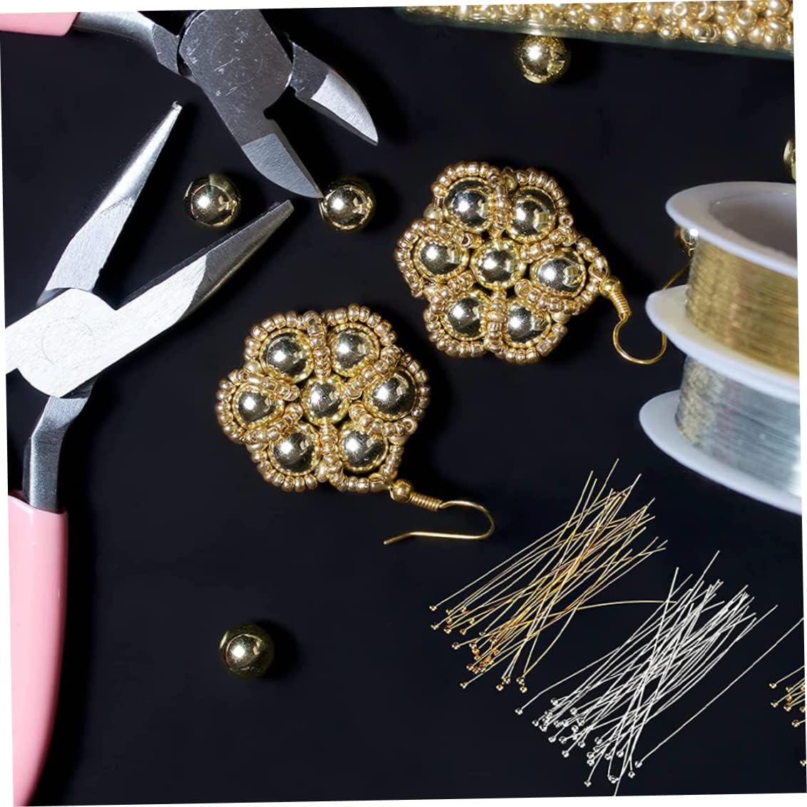 Ball Head Pins DIY Jewelry Making Copper Headpins Needles for Earring Bracelet 600PCS Ball Head PinsJewelry Making Head Pins DIY Ball Head Pins