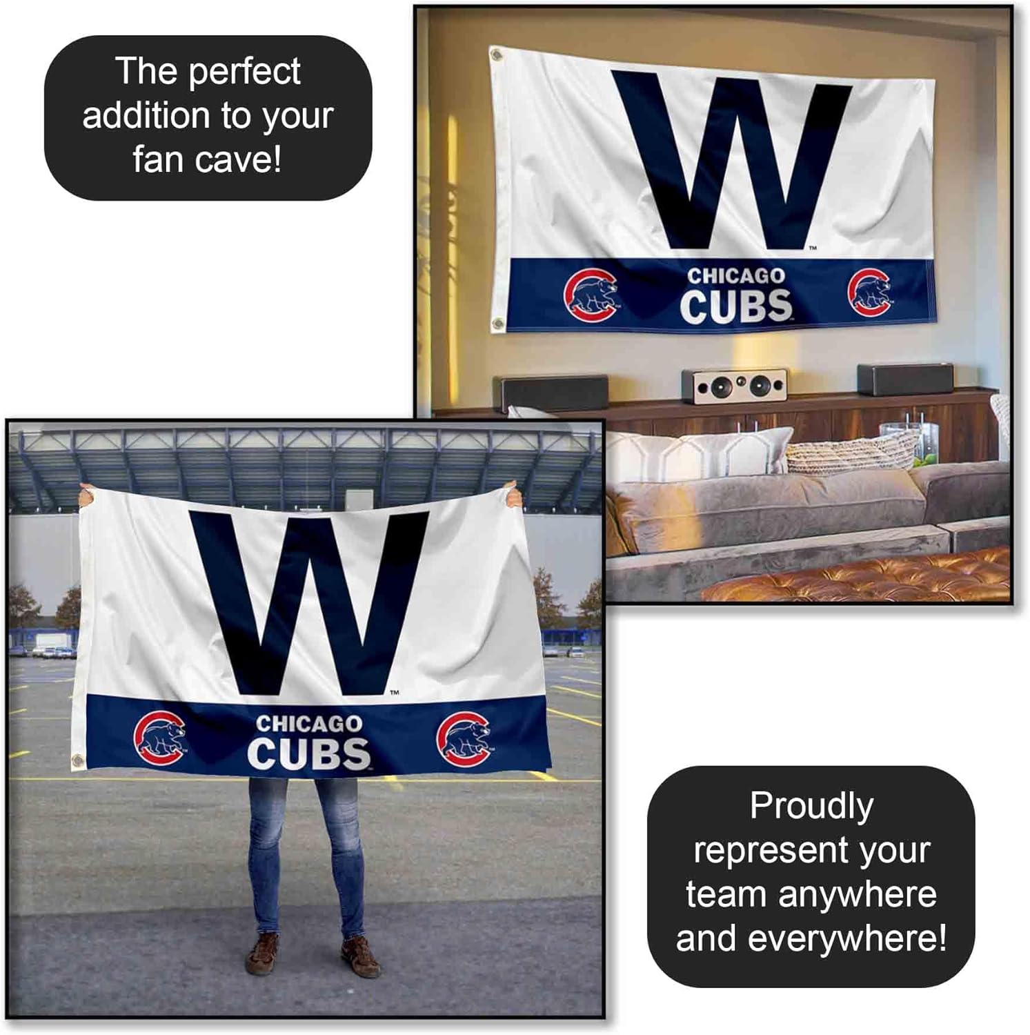 Chicago Baseball Win W Flag - Image 5