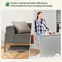 Vista 7 de ALL4JIG 1000 piezas 2 en 1 tabla de rompecabezas inclinable y giratoria, 30.16 x 22.44 pulgadas, tablero de rompecabezas de ángulo ajustable con 4