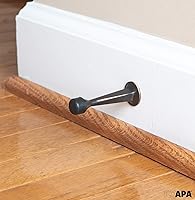 Vista 5 de Ilyapa Topes sólidos para puerta, paquete de 10 topes de puerta sólidos tradicionales de 2 pulgadas, bronce aceitado con parachoques de goma, topes