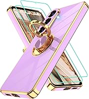 Vista 176 de Gritup Funda para Samsung Galaxy A14 5G: Funda para Samsung A14 2 piezas, protector de pantalla, soporte de anillo de rotación de 360°, soporte